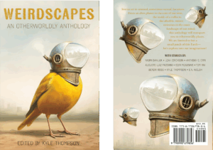 'Weirdscapes - An Otherworldly Anthology' book cover artwork by oil painter Lix North, published by Ink Alchemy Books, Ithaca NY, and available on Amazon.